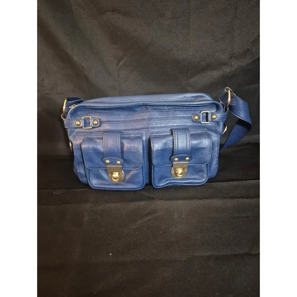 Hayden Harnett Leather Purse Blue Shoulder Bag, Handbag , Made In Brooklyn NY